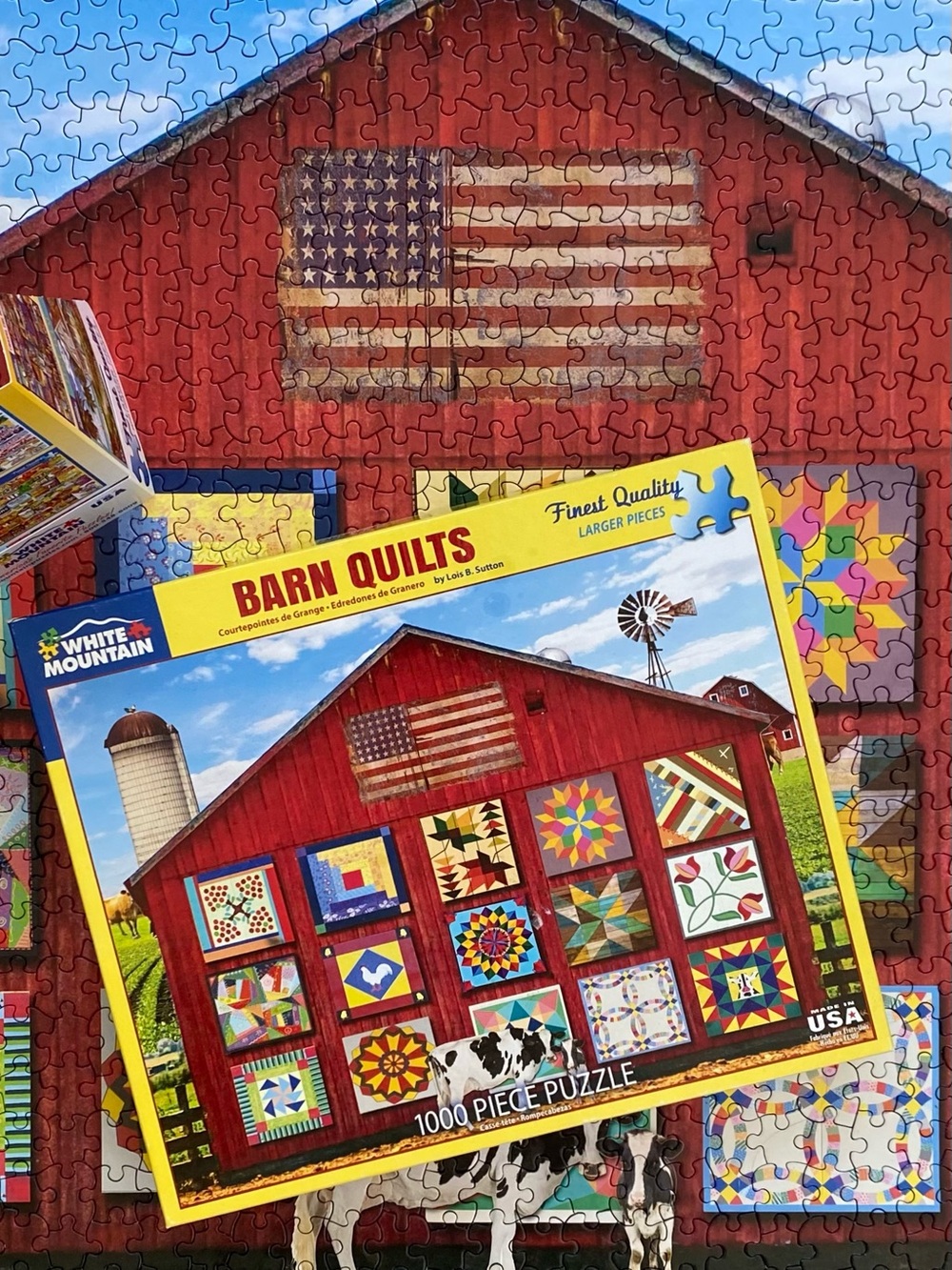 Barn Quilts 1000 Piece Puzzle by White Mountain